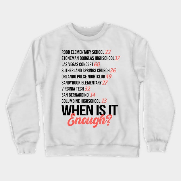 When Is It Enough? Crewneck Sweatshirt by iconicole